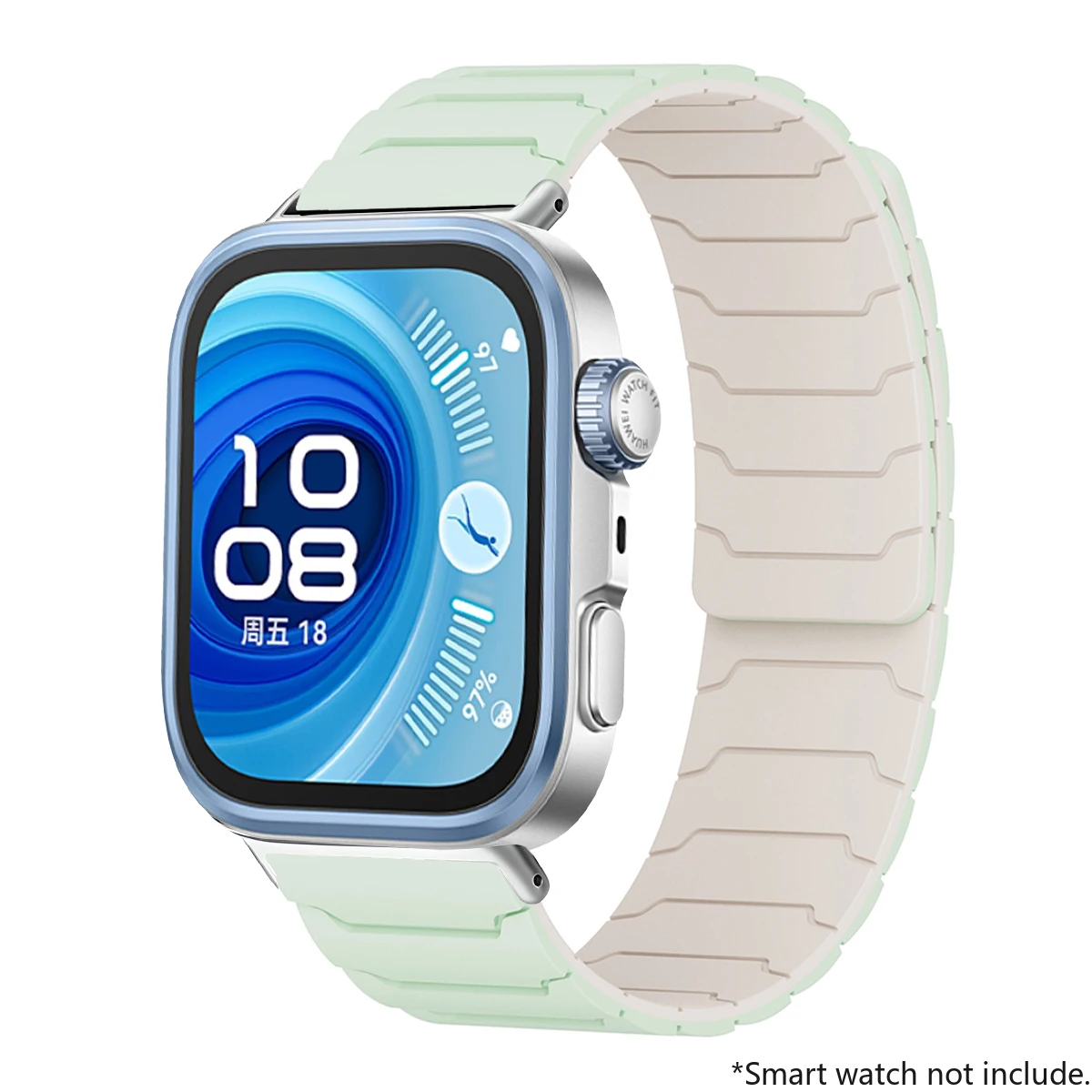 Magnetic Loop Silicone Sport Band Replacement Watch Strap