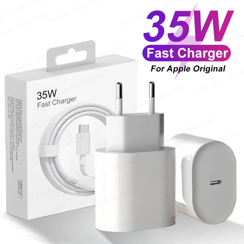 Apple Original 35W USB-C Fast Charger with Quick Charging Cable