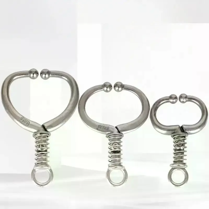 1개 소 코 집게 스테인리스 스틸 자동 소 스프링 코 집게 소 코 클립 견인 도구 소 링 동물 용품