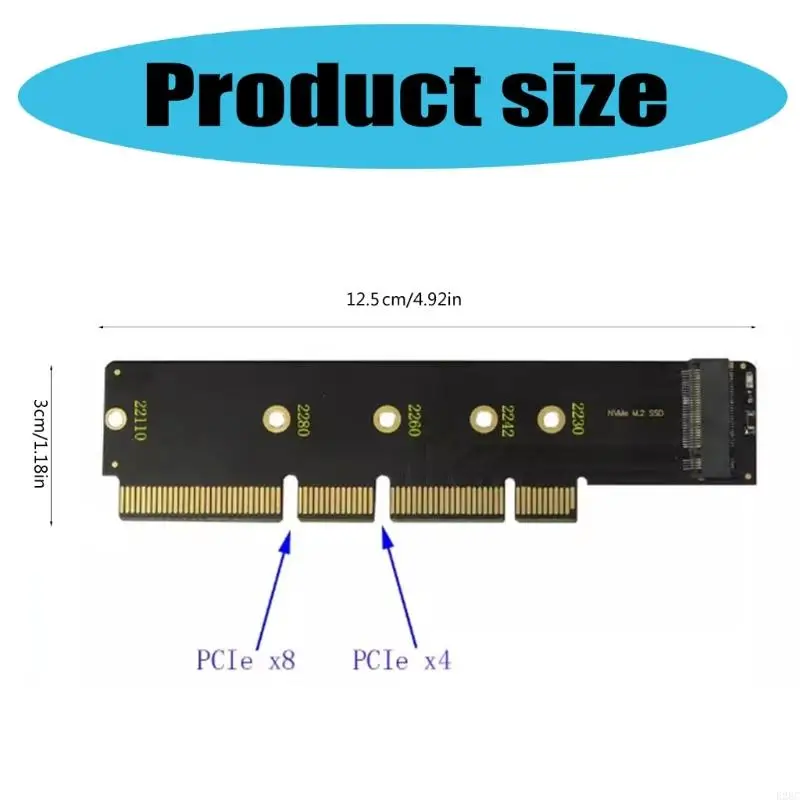 E28C Advanced M.2 NVME SSDs to PCIe 4X Expansion Card with Aluminum Heatsink for Multiple Size