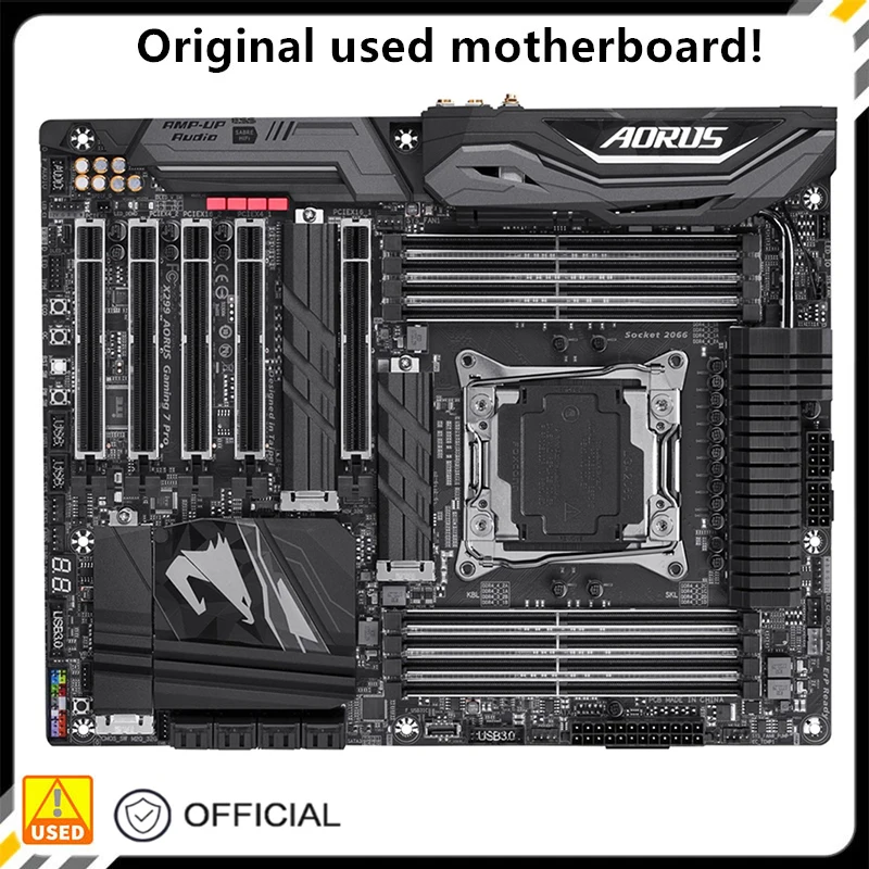 

For X299 AORUS Gaming 7 Pro Used original For Intel X299 Socket LGA 2066 DDR4 128G motherboard LGA2066 Mainboard