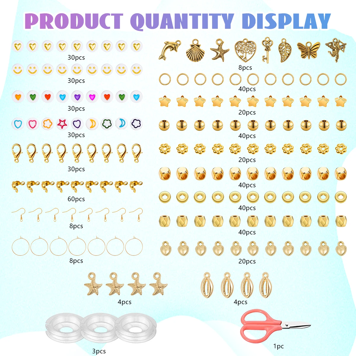 16106 Pcs Clay Beads for Bracelet Making kit,7 Boxes DIY Polymer Clay Beads Kit。