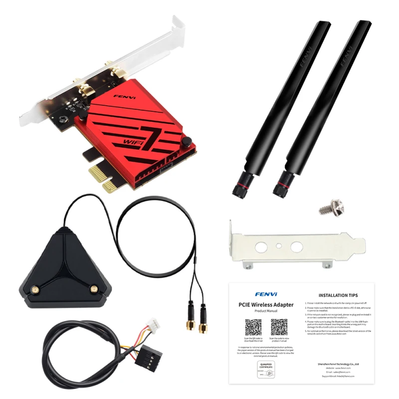 WiFi 7 WiFi 어댑터 MT7925 BT5.4 BE6500 802.11BE PCIE X1/4/8/16 무선 랜 카드 PC용 Wifi 어댑터 (윈도우10/11 호환)