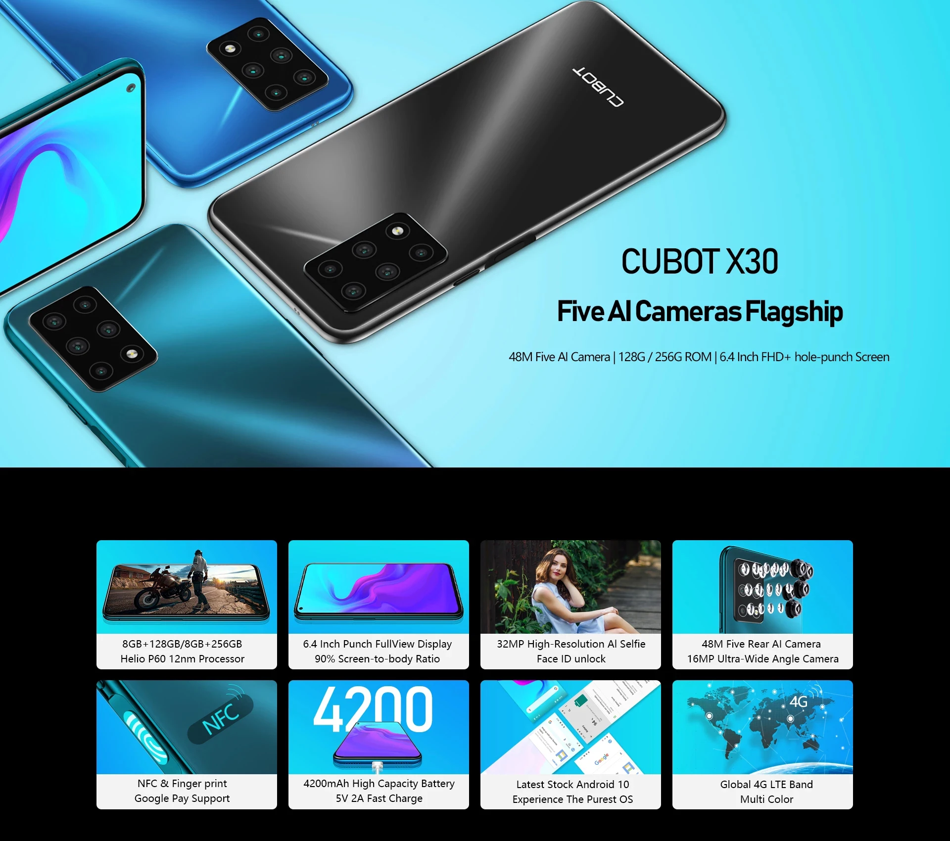 Cubot 2023 New Global Version Smartphone P80, Android 13 Phone, 8GB RAM,  256GB/512GB ROM, NFC, 6.583 Large Screen, 48MP Camera - AliExpress