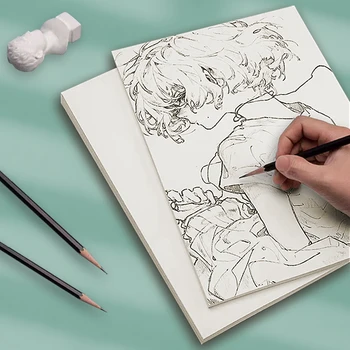 50 pezzi di carta per schizzi A4 120/160/200g, blocco da disegno professionale per studenti, forniture artistiche per disegnare modelli e schizzi