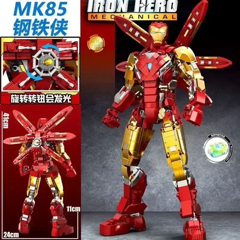 Hot Marvel Blocks Mattoni Giocattoli Iron Man Nano Gauntlet Thanos Infinity Gauntlet Guanti Da Costruzione Plastica Iron Man Model Puzzle Gift