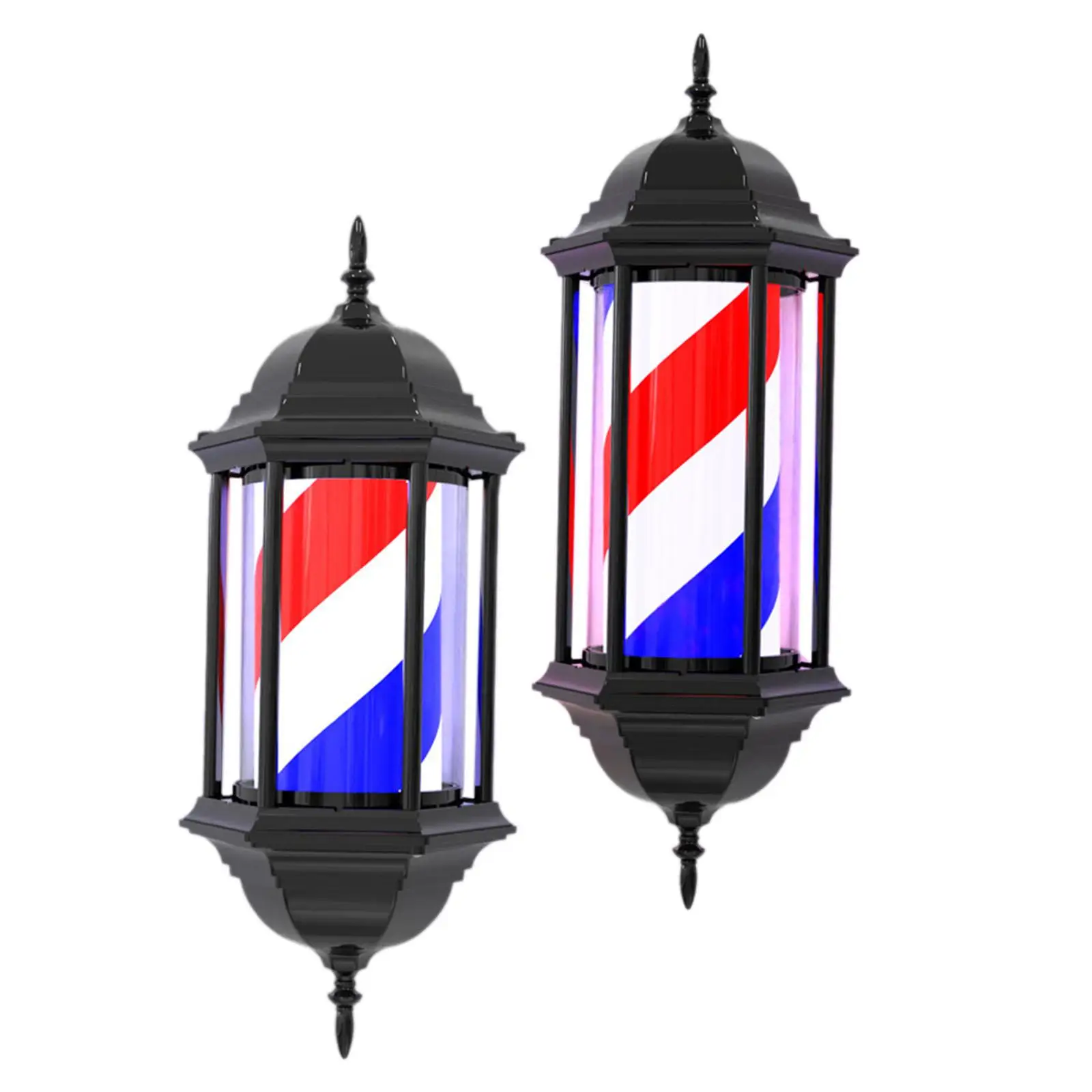 Barber Pole Light Save Energy Antipioggia Rotante Parrucchiere Open Sign Barbershop Luce Rotante Per Parrucchiere All'Aperto