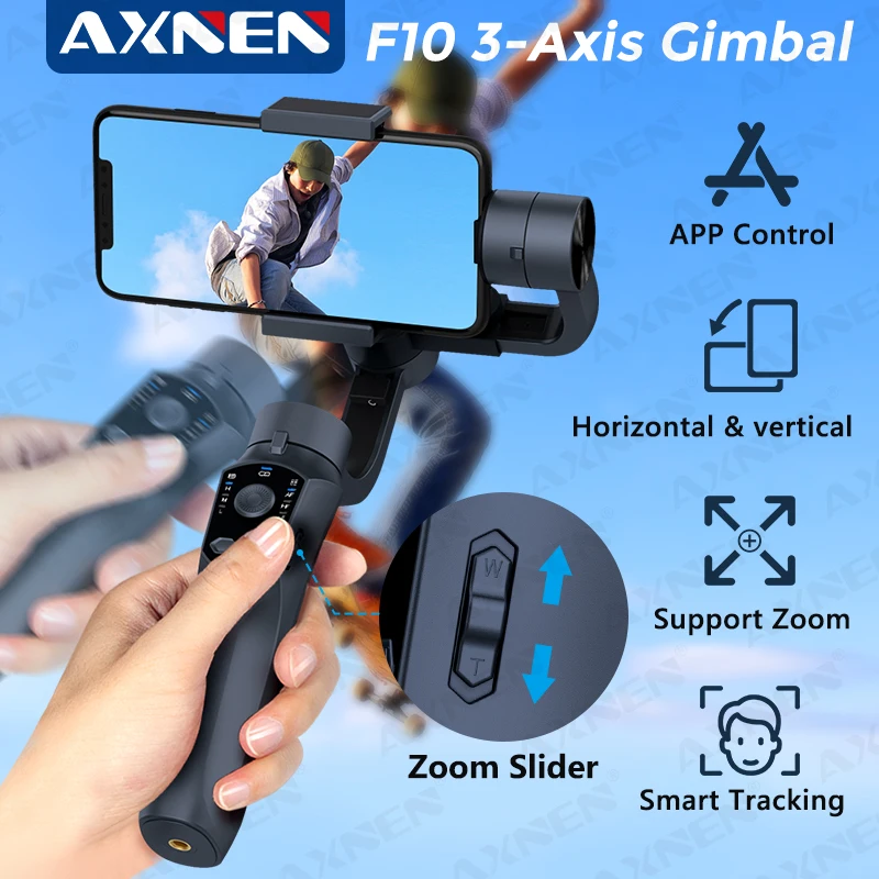 F10 3-Axis Handheld Gimbal Smartphone Stabilizer Cellphone Selfie Stick ...