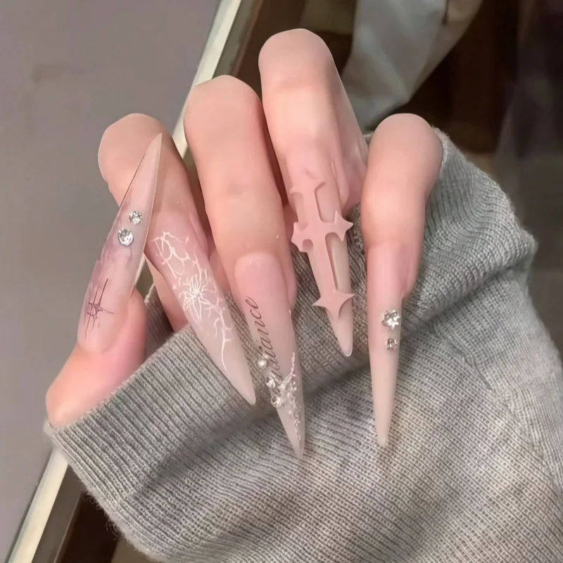 투명한 실리콘 네일 아트 몰드 크로스 심플하고 다재다능한 예술적인 네일 도구(전문가 및 가정용)