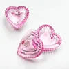 1pcs Pink Crystal Glass Dappen Dish Acrylic Powder Liquid Holder Container Heart Shape Nail Lid Cup Bowl Manicure Accessories 1