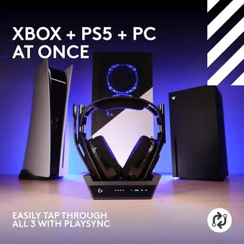 Astro A50 X Omni-Platform Wireless Gaming Headset + Base Station for PS5, Xbox, PC: PLAYSYNC Video & Audio Switcher, HDMI 2.1 4K 2