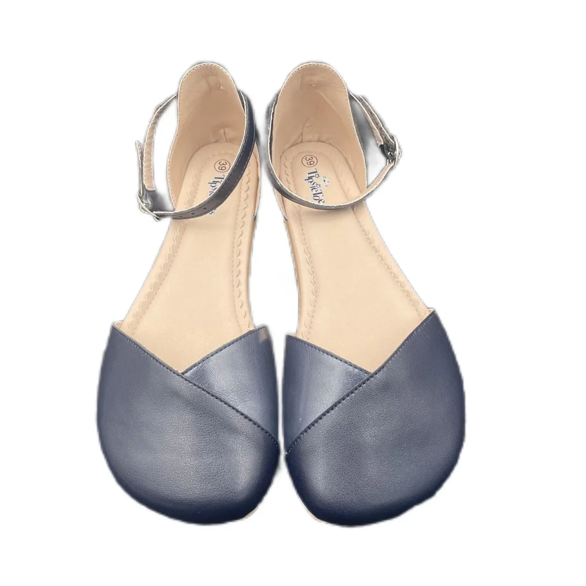 Tipsietoes 2025 Sprinng Summer Barefoot Genuine Leather Flat Sandals Women With Soft Sole Zero Drop Wider Toes Box LIght Weight 3