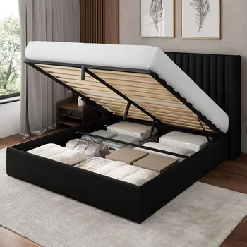 Queen Lift Up Storage Bed Frame 1