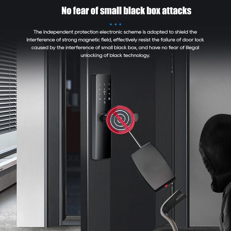 Tuya Wifi Digital Electronic Smart Door Lock Fingerprint Smart Card Password Key Unlock Advanced Security Convenience
