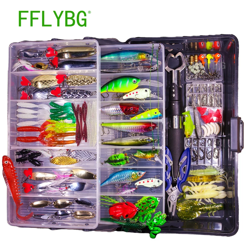 13A 24PCS Customized Fishing Tackle Box Hard Soft Fishing Baits