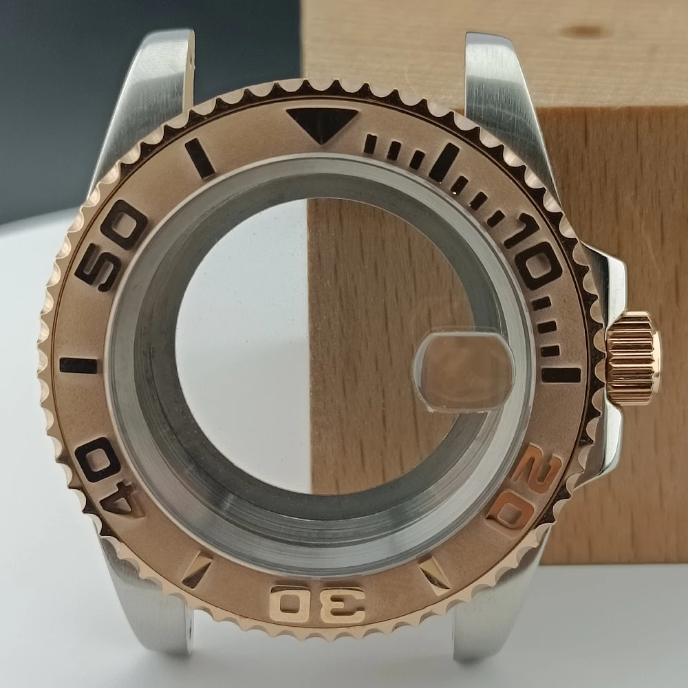 Premium 40.5MM Sapphire Glass GMT Case with Bidirectional Rotating Bezel for 28.5MM Dial and 20mm Strap