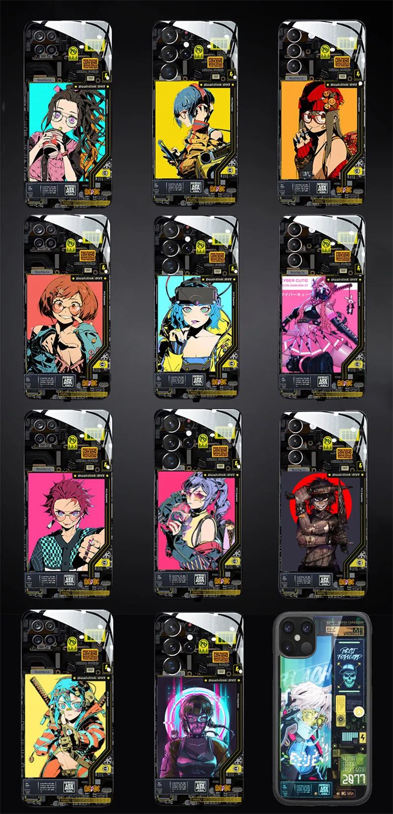 Call Light Luminous Flash Case For ASUS ROG Phone 7 6 Pro mart Sound Control Flash Glass Cover for ASUS ROG Phone 6 5 3 2 Coques