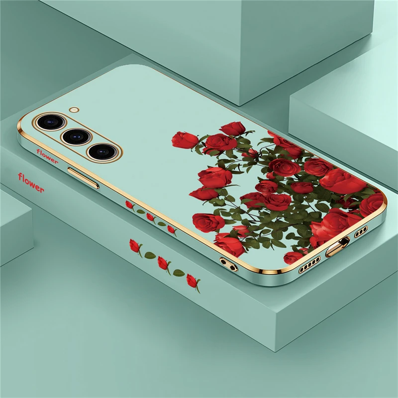 Elegant Red Rose Soft Phone Case Cover