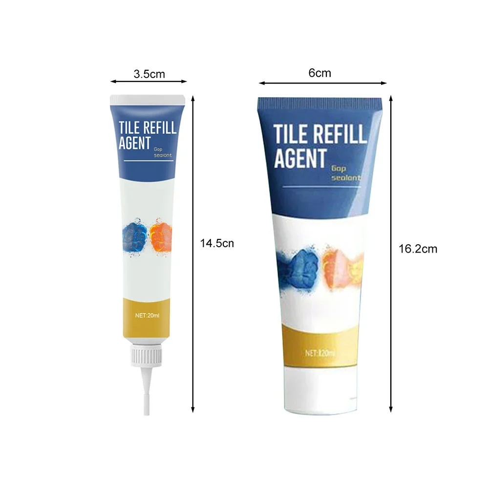 20/120ML Tile Gap Refill Beauty Seam Waterproof Agent Grouting Fill Tile Glue Sealer Repair Ceramic Glue Floor Gap Fill In Agent tile gap filler
