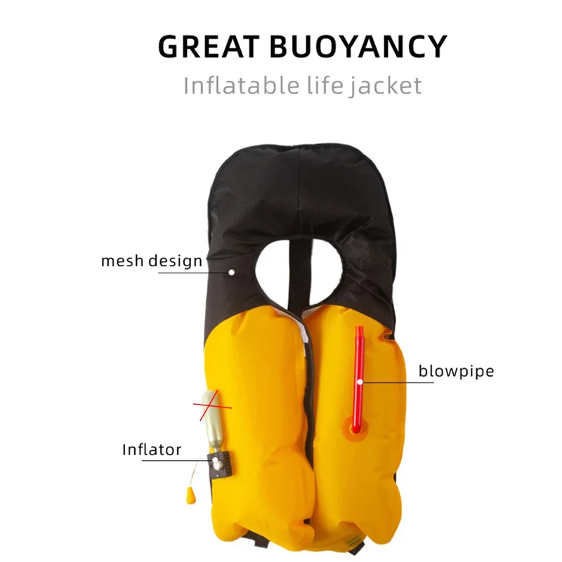 Manual Auto Fishing Vest Inflatable Life Fishing Vest Jackets, Marine Vest For Fishing,100N - 150N Buoyancy, CE, SOLAS Approved