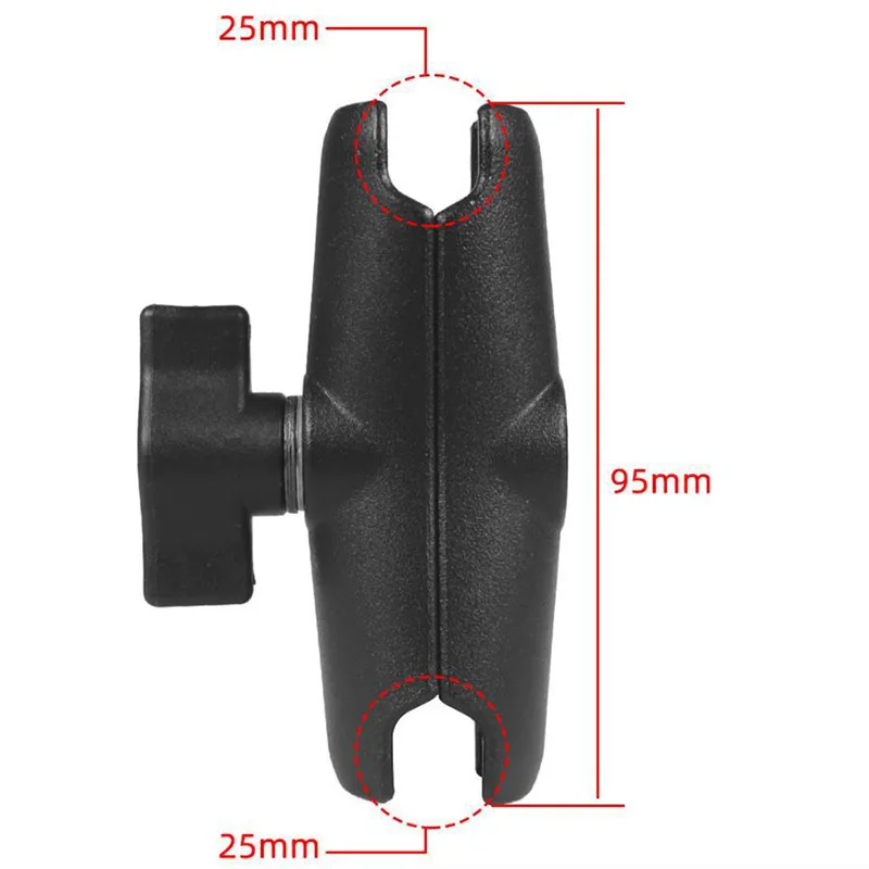 Double Socket Ram Mount Support Holder Clamp Compatible with 1 Inch 25mm Ball Mount Boule Ram Motorcycle Accessories 3