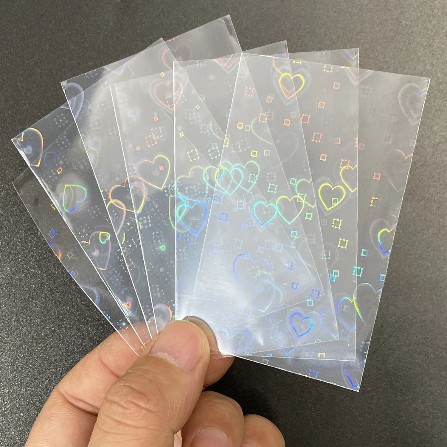 100 PCS Super Cute Holographic Photo Cards Foil Shinny Laser