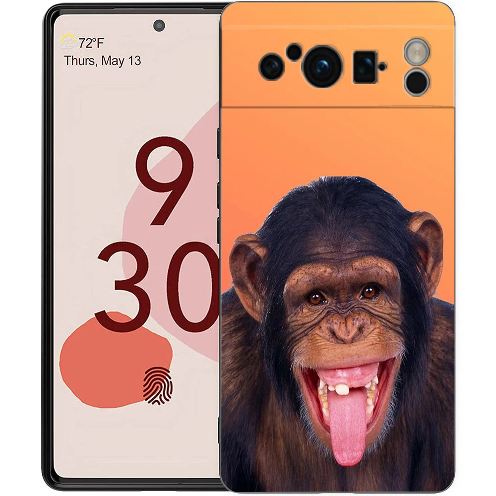 Luxurious Black Soft TPU Monkey Phone Case Cover
