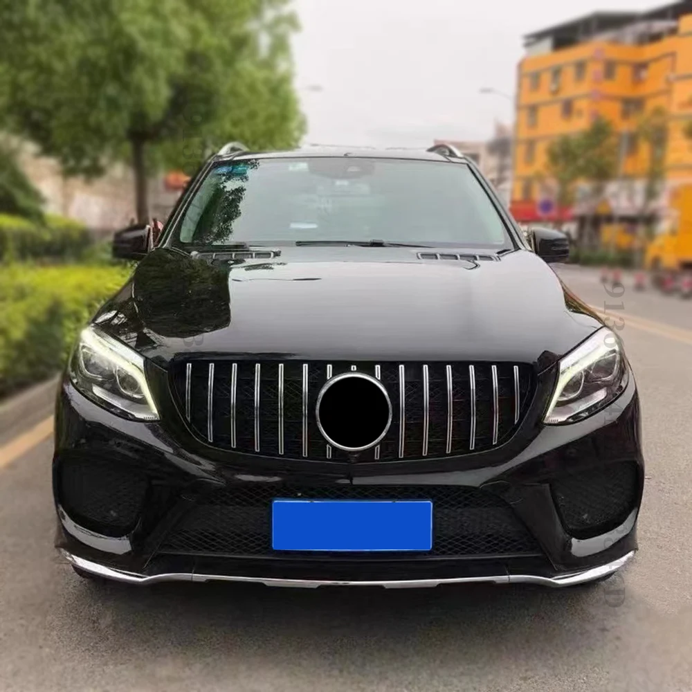 Modified Hood Mesh Front Inlet Grille Bumper Grill For Mercedes Benz GLE  W166 2015-2019 300 350 400 320 500 GT GTR Diamond Style