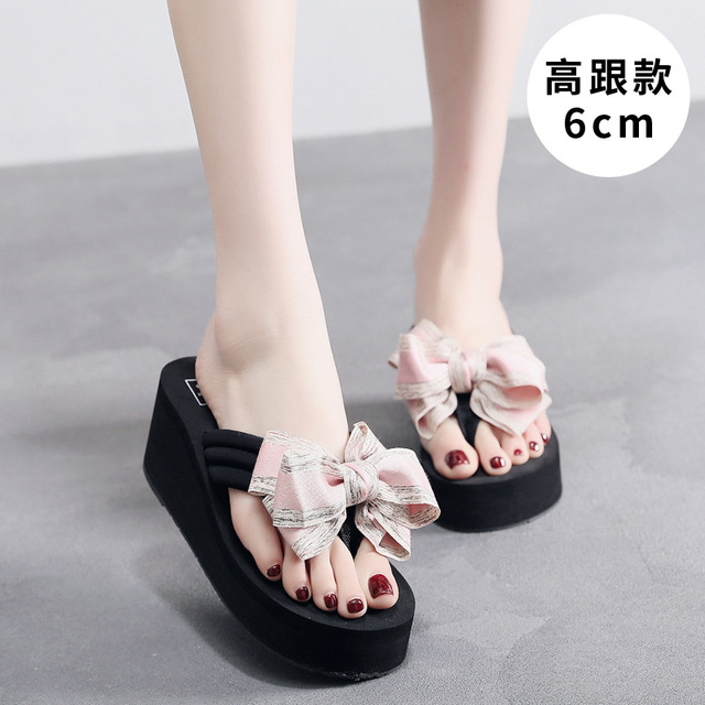 wears outside word procrastinates ms han edition bowknot beach cool sandals in the summer