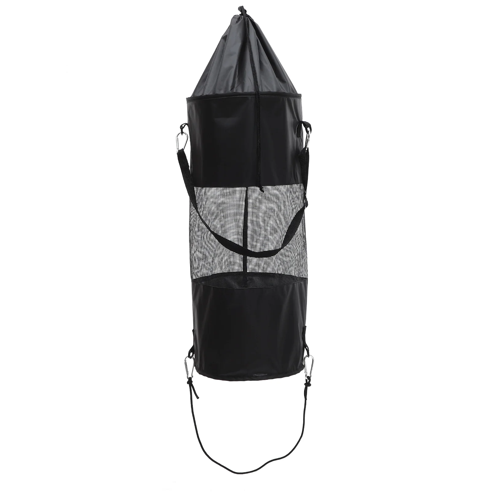 

Marine Mesh Bag Boat Garbage Container Trash Hanging Storage Rubbish Bin for Boat Hanging Storage Bag 83X26X26 Black