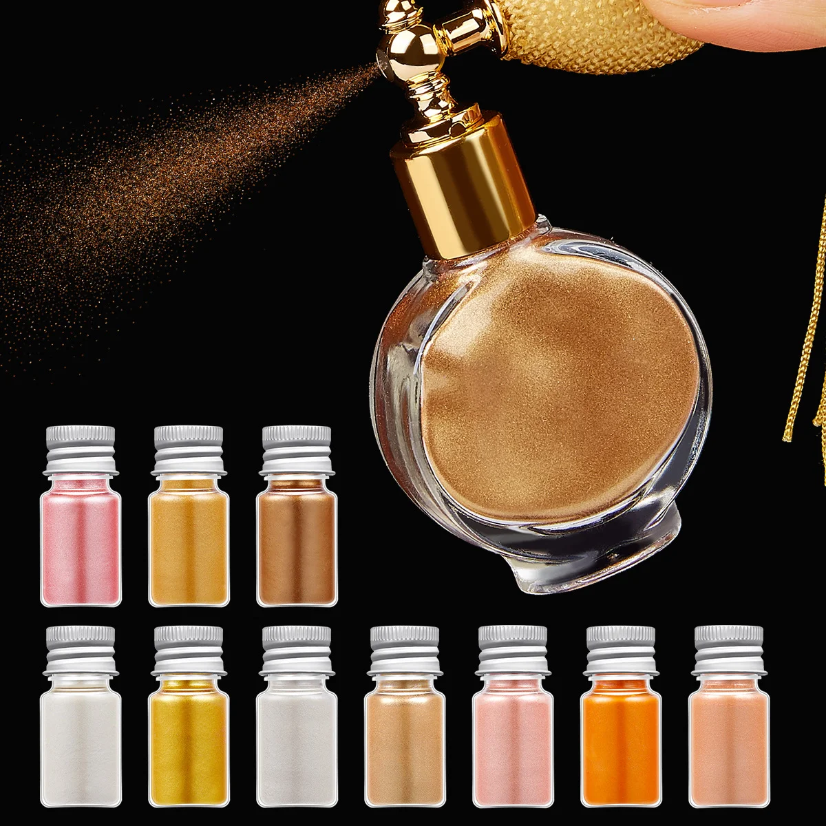 Highlighting Body Diamond Shimmering Spray Powder Highlight Powder Makeup Suitable for Face and Body Skin Hair Clothes Cosmetics 3