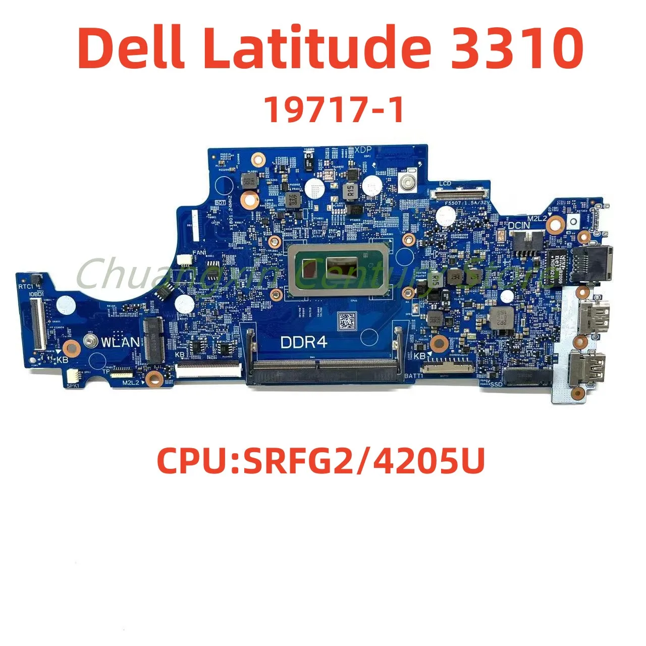 

19717-1 Материнская плата для ноутбука DELL 3310 с процессором 4205U 100% ТЕСТ ОК Отгрузка