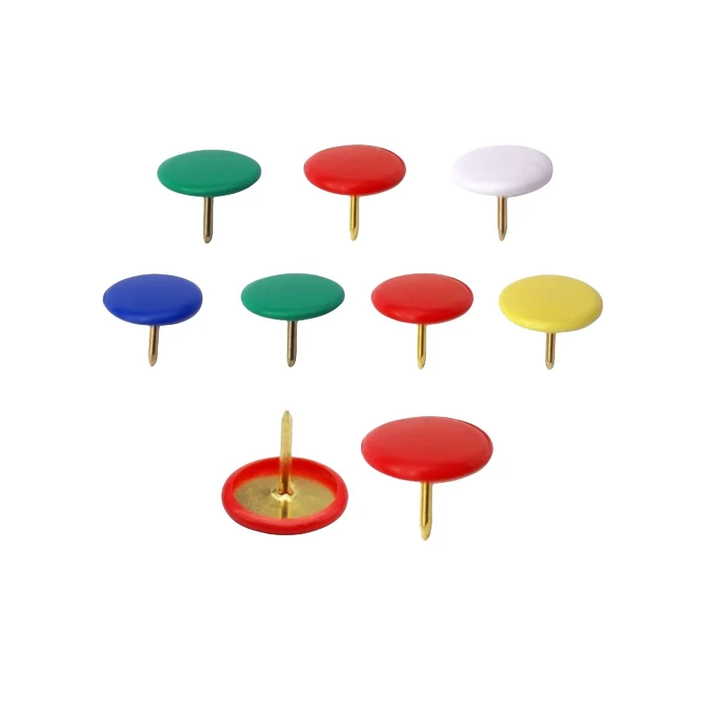 Push Pins 100pcs Color Decorative Multi Functional Flat Headed Thumbtacks For Wall Decoration Photo Office School