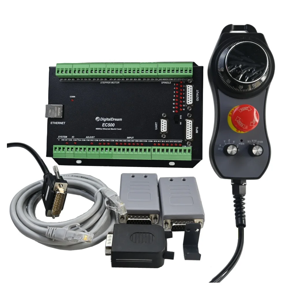 

Китайская фабрика, прямые продажи, EC500 Mach3 Ethernet, ЧПУ контроллер, плата для разрыва, карта 3/4/5/6 осей + DDMPG, ручное колесо для фрезерования с ЧПУ