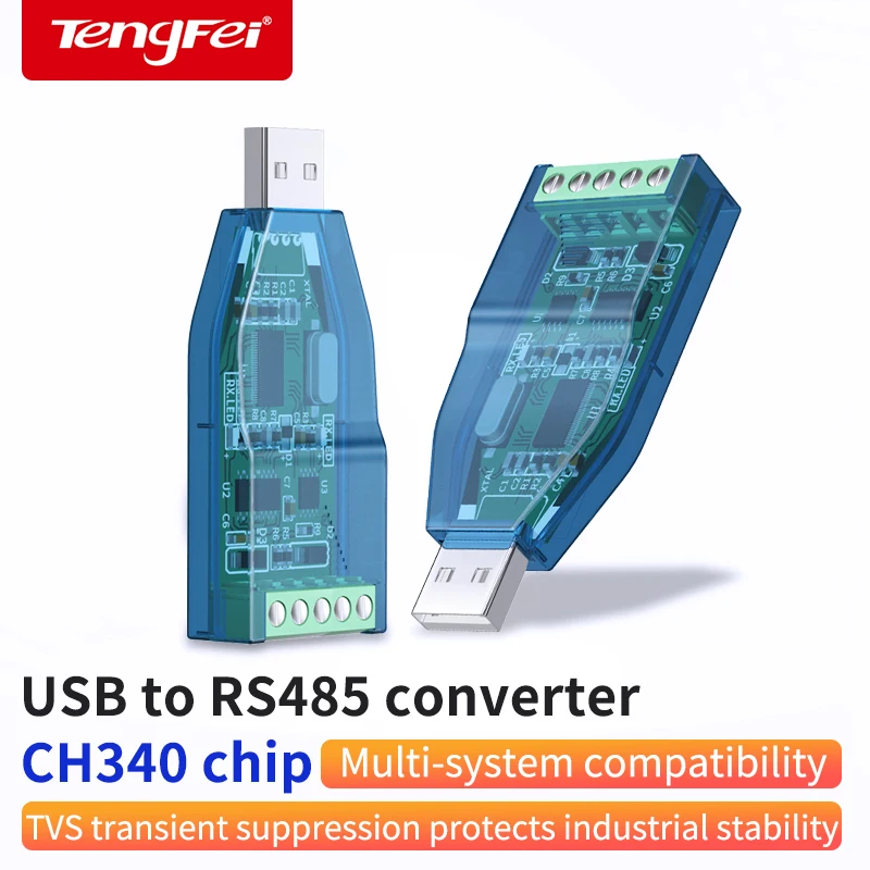 Průmyslový USB na RS485 konvertor aktualizovat ochrana RS232 konvertor compatibility V2.0 předpis RS-485 lodni konektor nasednout modul