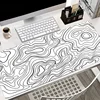 White Terrain Contoured Gaming mousepad Lengthened Extension Pad Terrain Desktop Pad Keyboard Mousepad 2mm thick non-slip base a 3