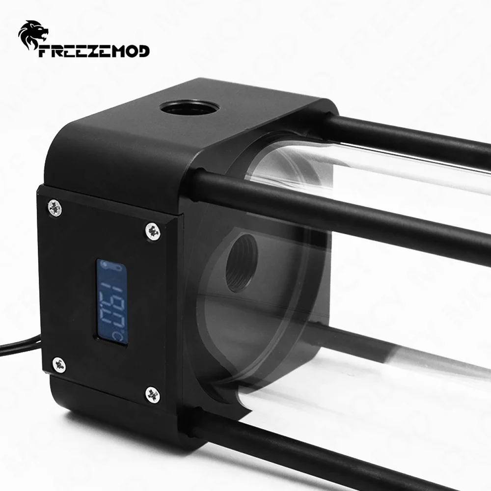 Zemod-cubo Tanque de Água com Display Lcd Reservatório de Vidro Cubóide Refrigeração Líquida Temperatura Mais Baixa Bl-wdx 165 mm 215 mm 265 mm Comprimento - Imagem 2