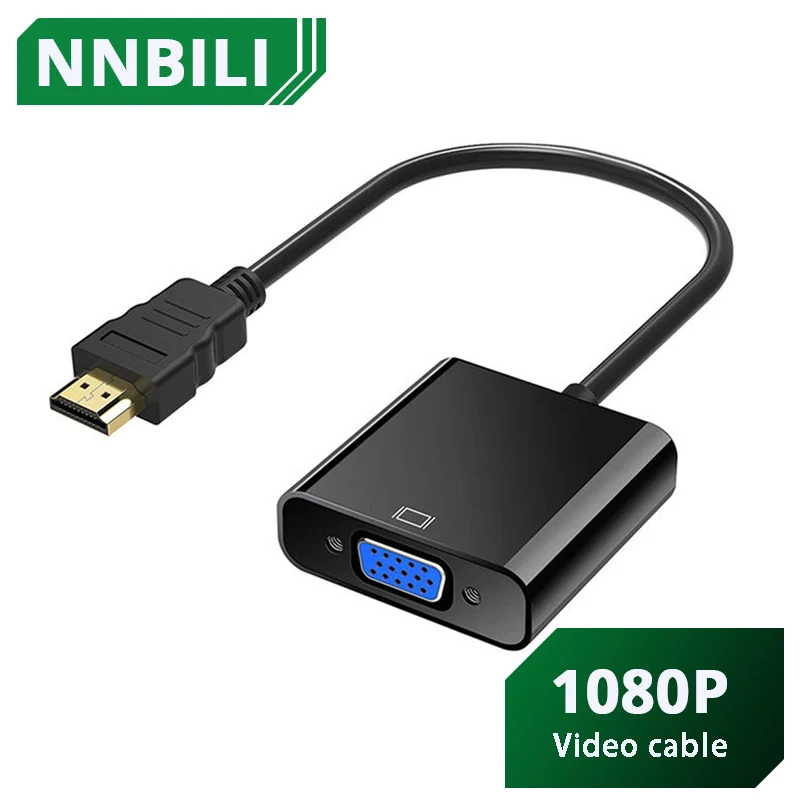 Convertitore Cavo Hd 1080P Da Hdmi A Vga Con Alimentatore Audio Adattatore Convertitore Hdmi Maschio A Vga Femmina Per Tablet Laptop Pc Tv