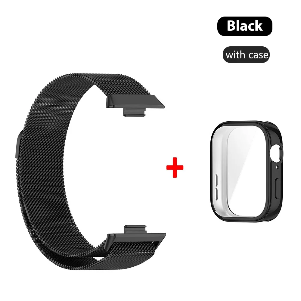 Milanese Magnetic Loop Metal Band with TPU Screen Protector and Case