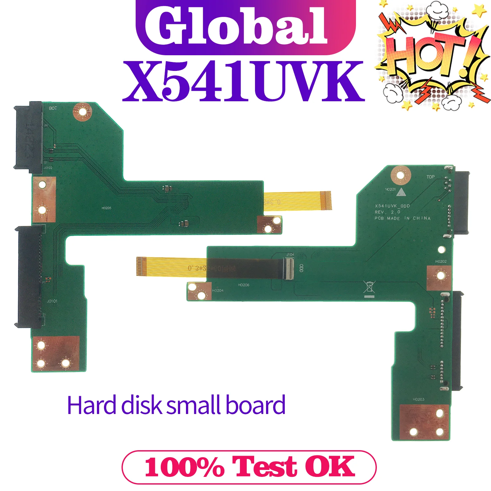 Kefu para Asus X541uv X541ua X541uvk X541uak Disco Rígido Placa Pequena 100 Teste ok - Imagem 2