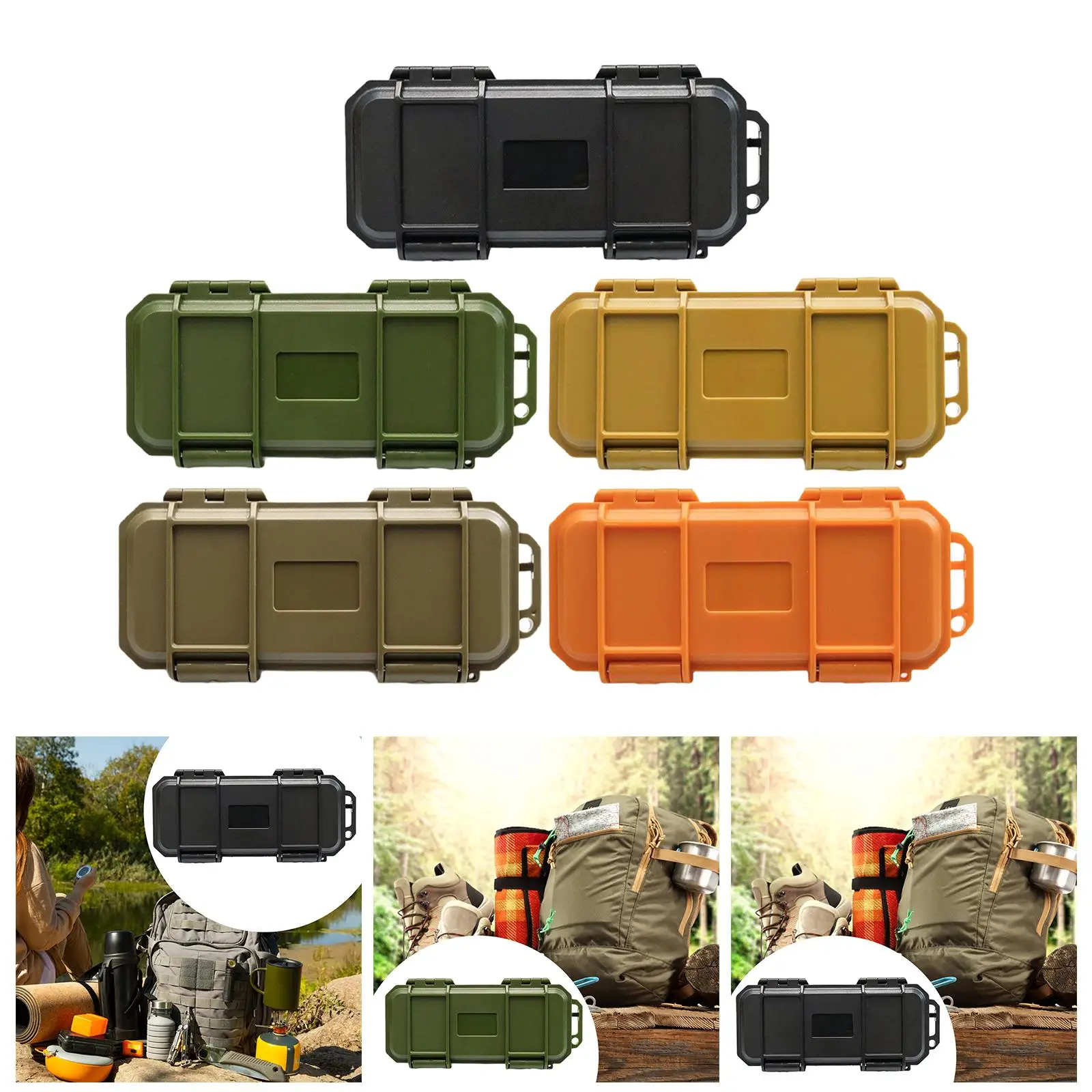 Outdoor Survival EDC Protective Tool Case - Shockproof & Waterproof with Foam Padding, 6.9x3.3