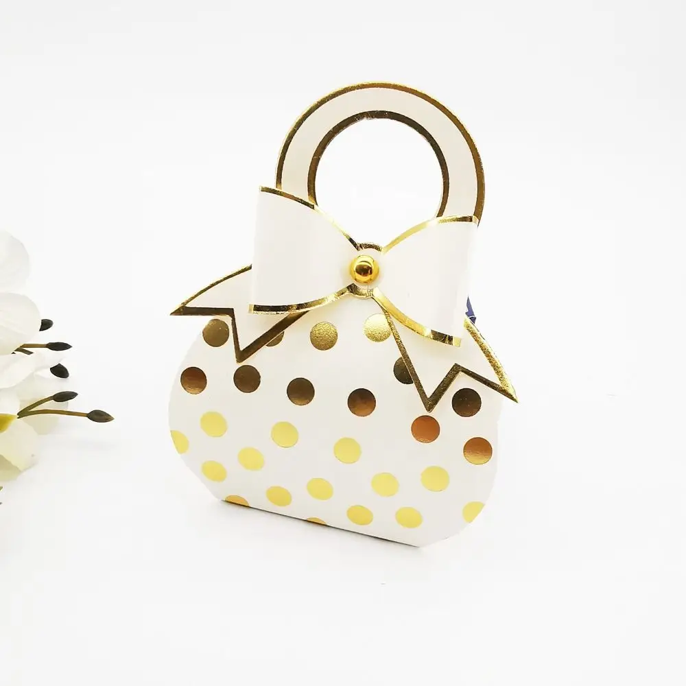 Description Picture 4 of item10PCS Polka Dot Bow Candy Box Packaging Wedding Bridal Kid Gift For Guest Baby Shower Birthday Party Favors Decor Supplies