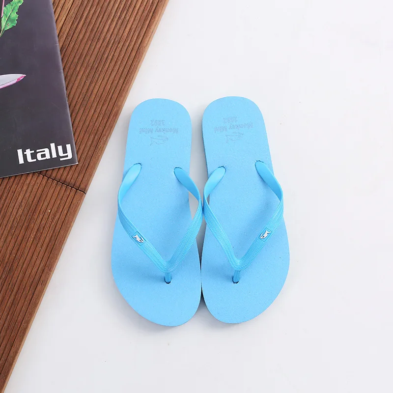 Summer Flip Flops For Women Cute Candy Color Indoor Flat Shoes Men Beach Slippers Non-slip Soft Sole Couple Sandals 2022 Simple