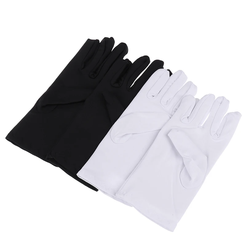 1Pair Cotton Gloves Soft Moisturizing Overnight Eczema Cloth Gloves Stretch Washable Jewelry Inspection Working Gloves