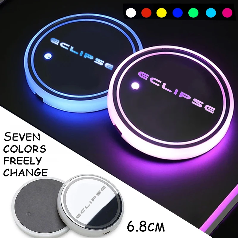 Portabevande Multicolori Smart Lde Per Mitsubishi Eclipse Ambient Usb Charging Car Water Coaster Decor Mat Pad Accessorio