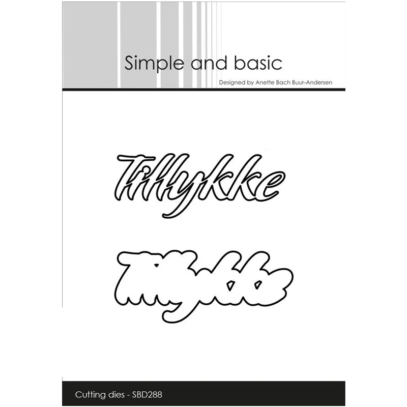 

Tillykke Words Cutting Dies for New 2023 Scrapbooking Paper Making Frame Card Craft Supplies No Stamp