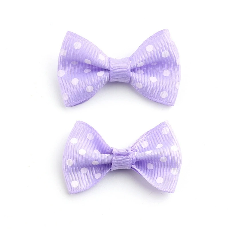 

500Pcs Colorful Dot Bowknot for Making Hair Pin Hair Bow, Grosgrain Ribbon Bow Embellishments for Christmas Gift dropshipping