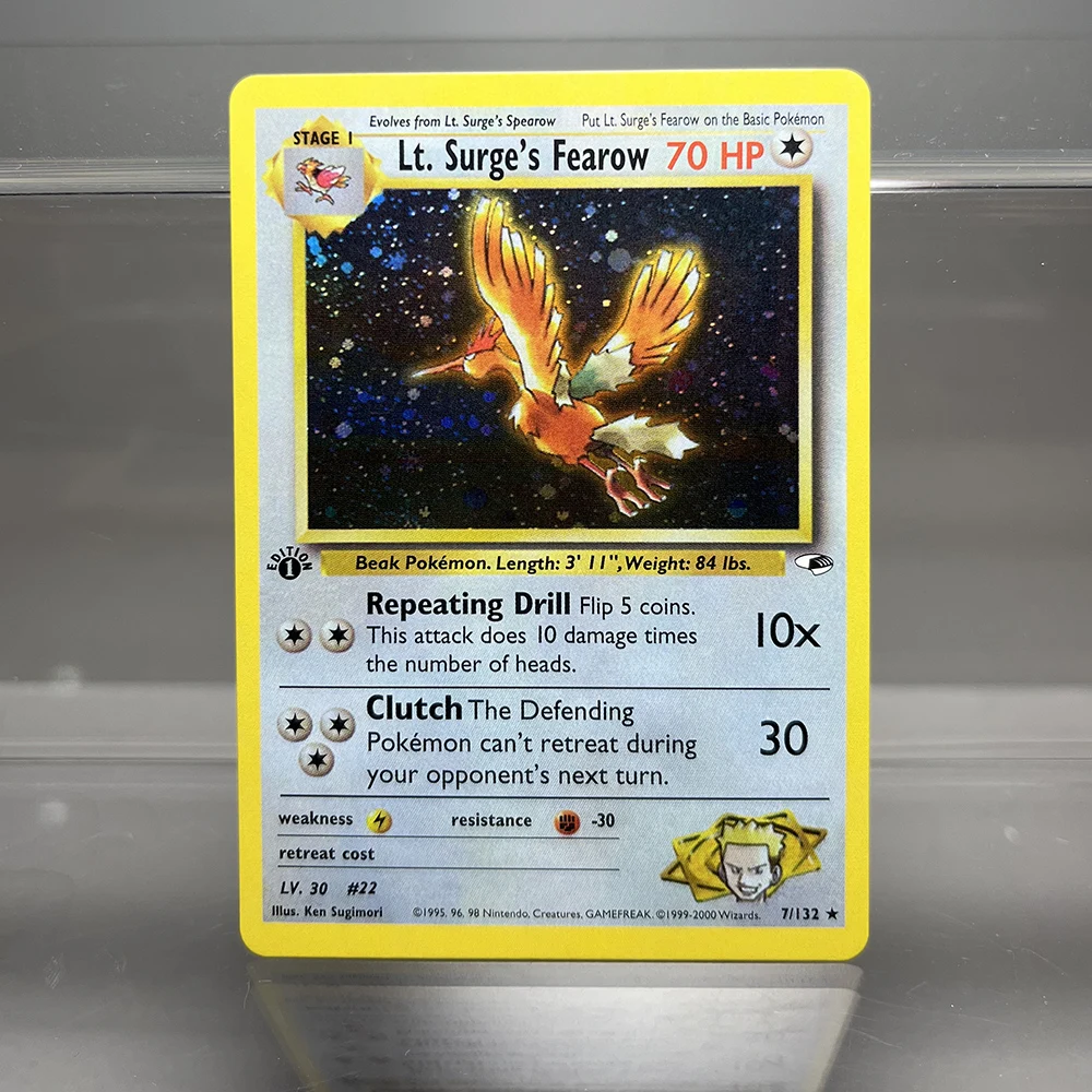 PKMN 체육관 싱글 플래시 카드 블레인의 리자몽 에리카의 클레파블 트레이너 에너지 게임 컬렉션 카드 어린이 장난감