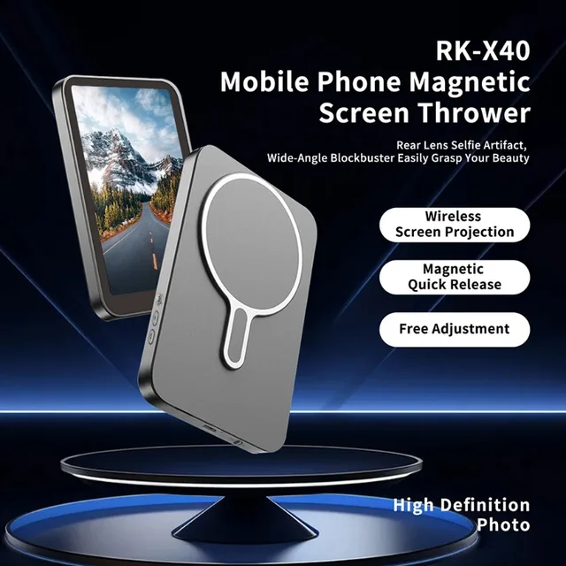 Mobile phone magnetic projection device, rear - high - definition self - shooting, wireless projection is extremely convenient
