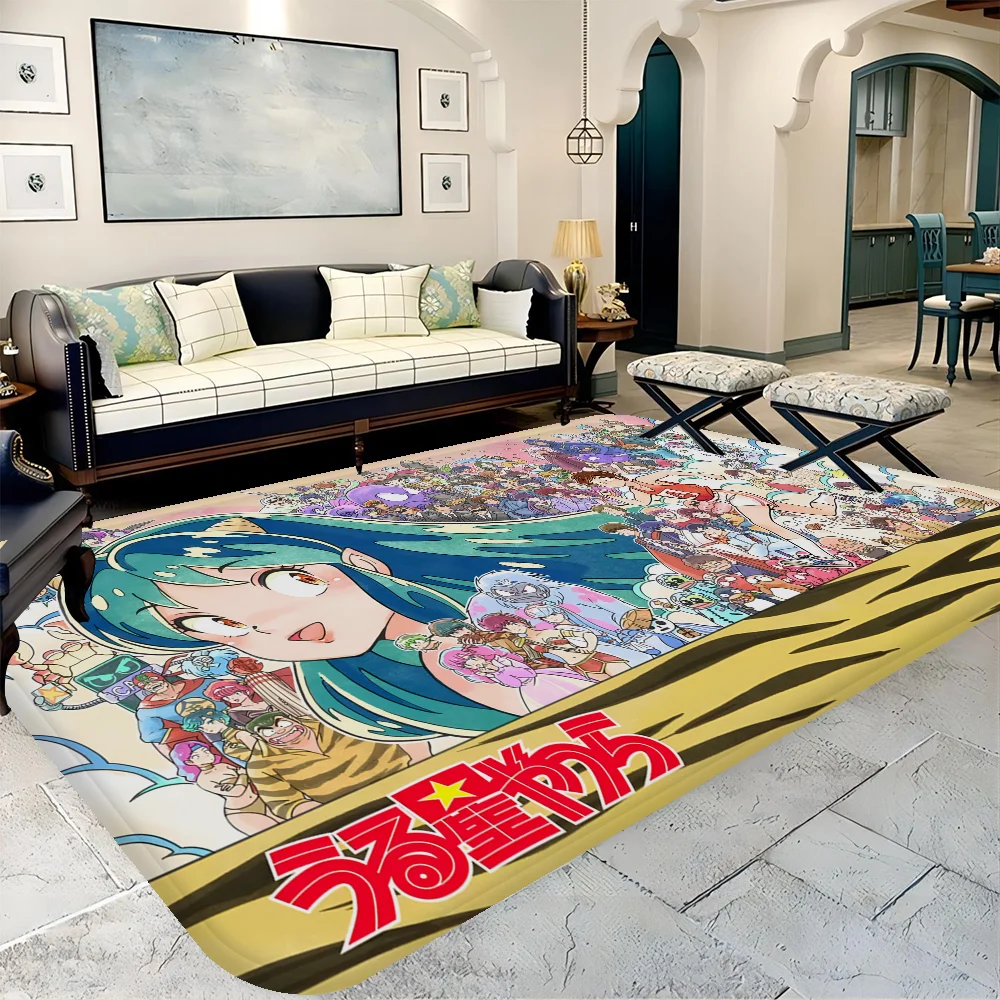 Urusei Yatsura Door Mat Kids Room Bedroom Decoration Balcony Anti-Slip Doormat Living Room Doormat Area Rug 3